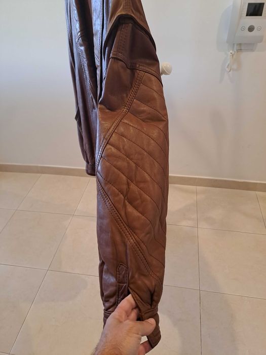 casaco cabedal castanho - valor negociavel