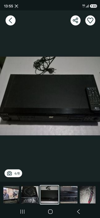 Aparelho musica e dvd e coluna