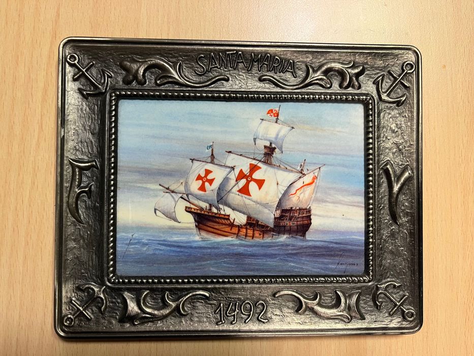 Zabytkowy obrazek malowany na porcelanie