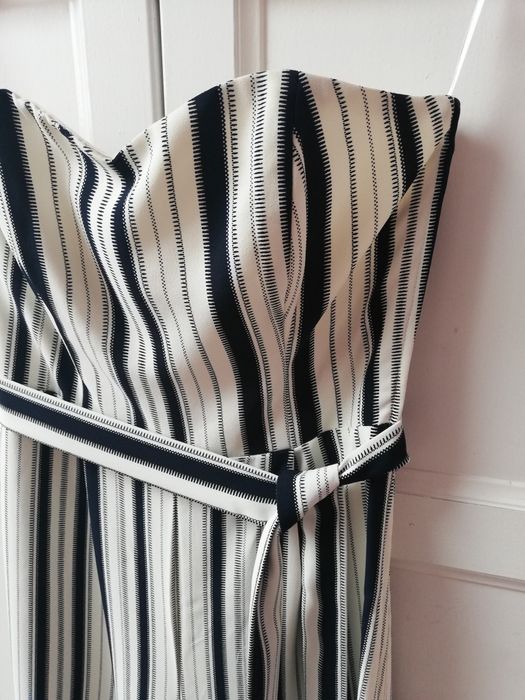 Kombinezon w paski gorset impreza wesele H&M S 36