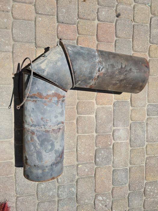Rura spalinowa do kominka fi 200 z kolankiem