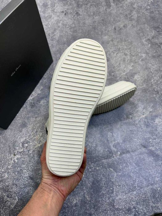 Rick Owens GEOBASKET кеды 43 44 білі  кроссовки белые jumbo lace laces