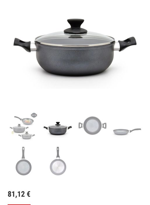 Conjunto 2 Caçarolas + 1 Frigideira Argenta - Celar (NOVO)