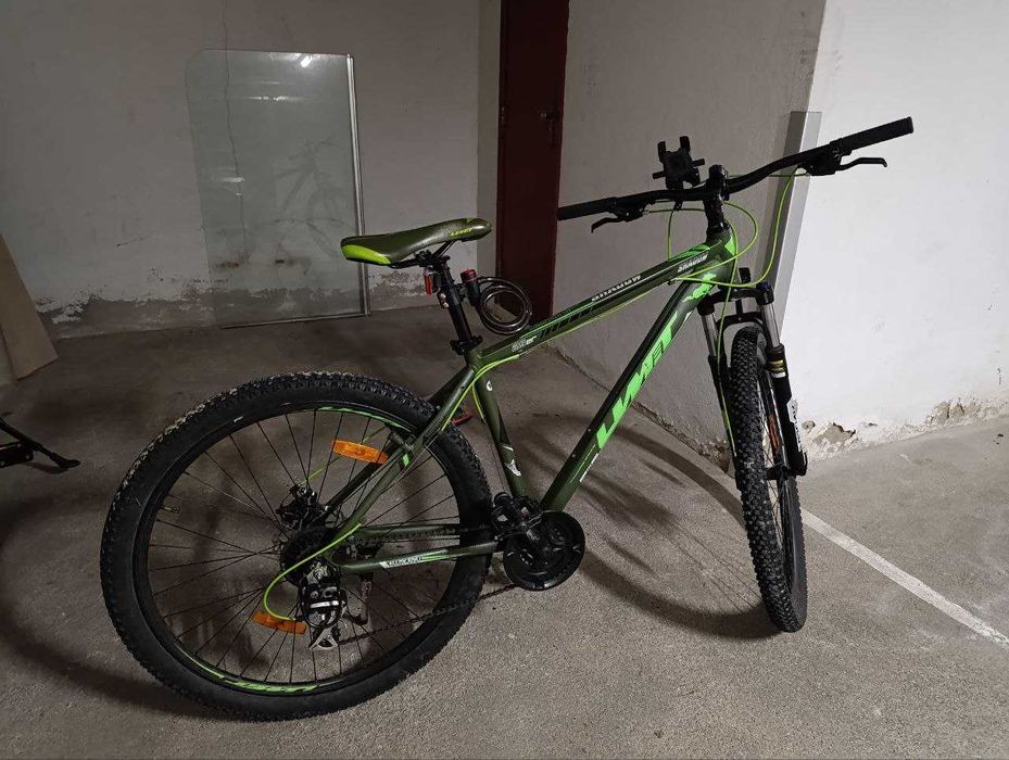 Bicicleta de montanha verde Umit Shadow 29″ 21 velocidades