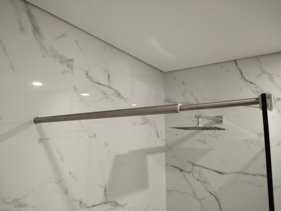 Varão inox fixar vidro poliban