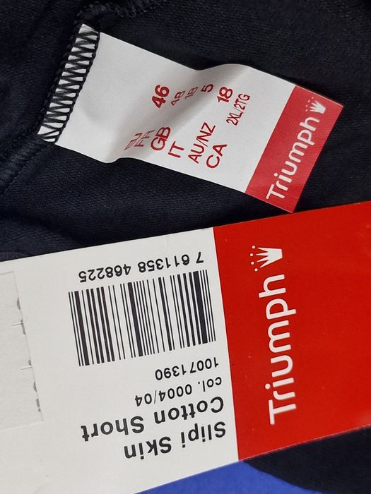 Bawełniane majtki Triumph 46 czarne w stylu szorty Nowe