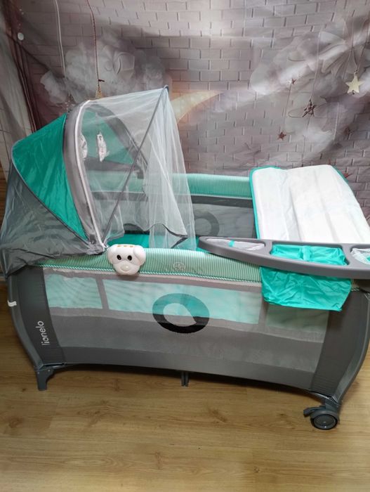 Łóżeczko turystyczne Lionelo Sven Plus 2-poziomy pozytywka przewijak