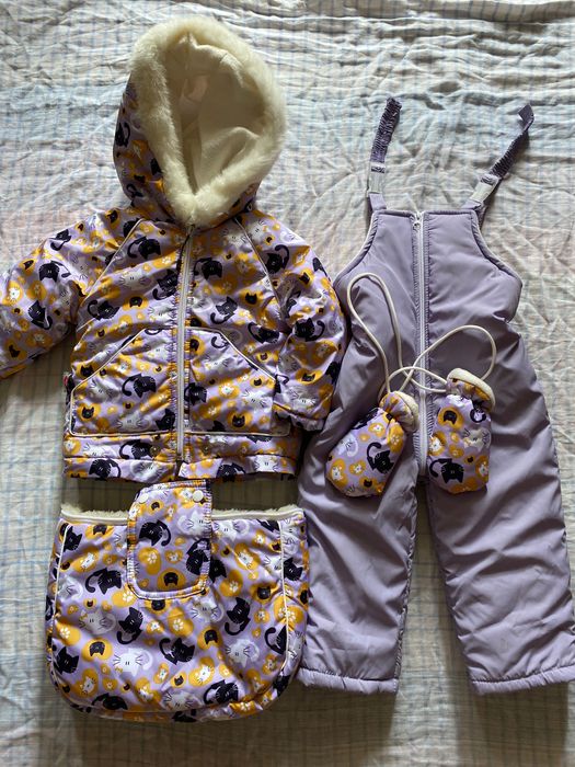 Дитячий зимовий комбінезон-трійка