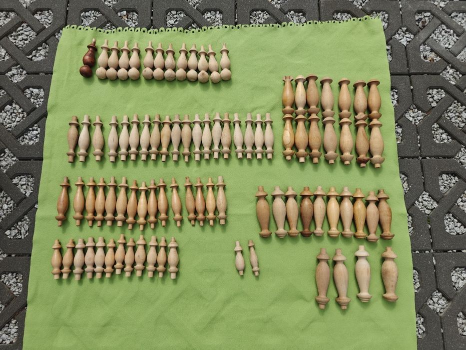 Komplet tralek drewnianych