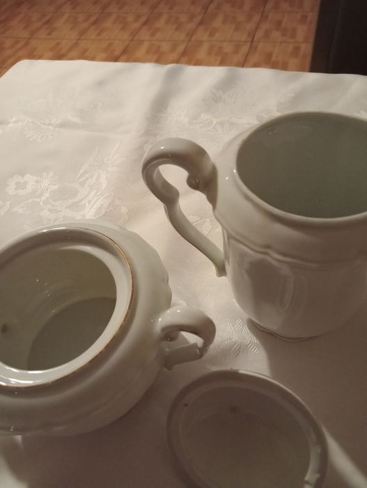 Cukiernica i mlecznik antyk zestaw