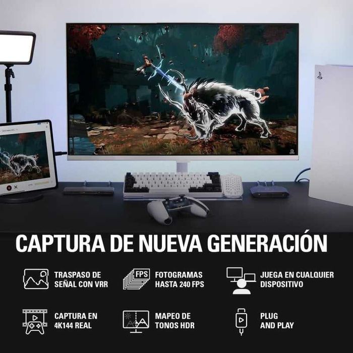 ISG Elgato Game Capture 4K X Placa de Captura de Vídeo Externa UltraHD 4K 144Hz USB-C