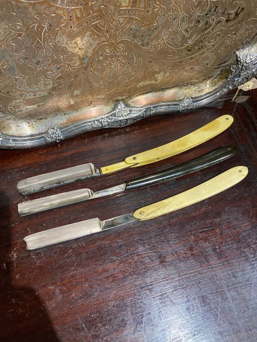 Navalhas barbear Barba Séc XIX 25 cm