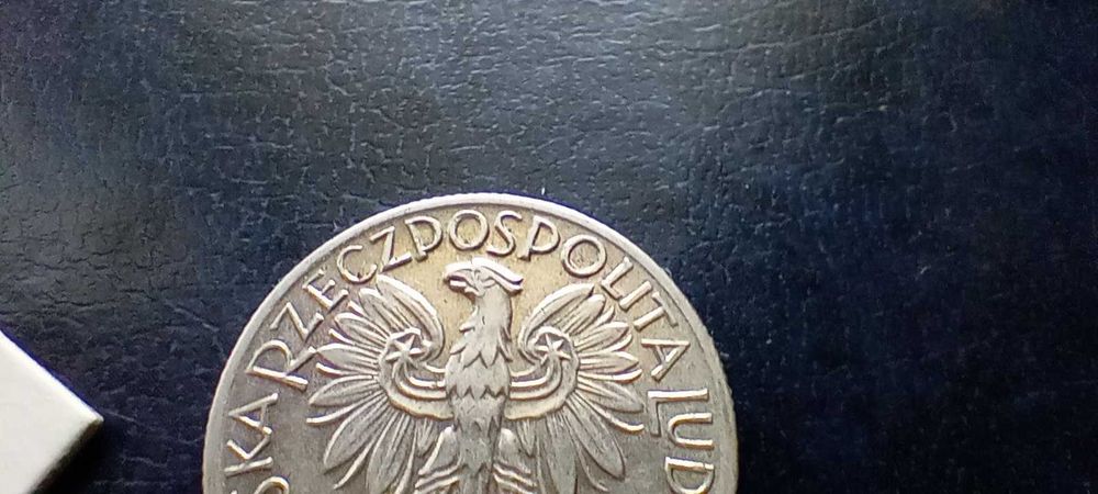 Stare monety Medal 5 zł 1958 Rybak PRL rzadka Piękna