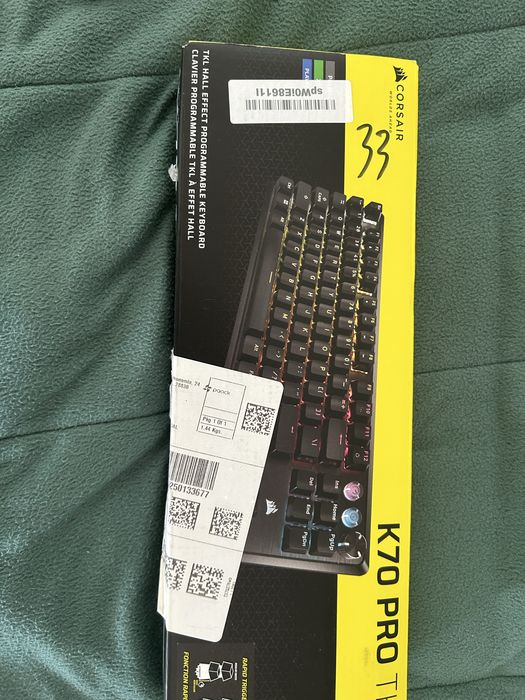 Teclado Mecânico Gaming Corsair K70 PRO TKL (Como Novo)