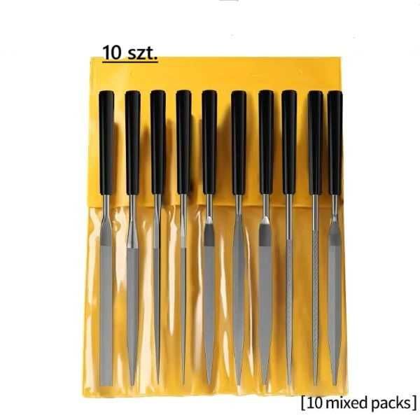 pilniki iglaki komplet 10 szt. dł.14 cm.