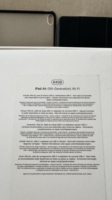 Ipad Air M1  10.9’’  azul com caixa e nota