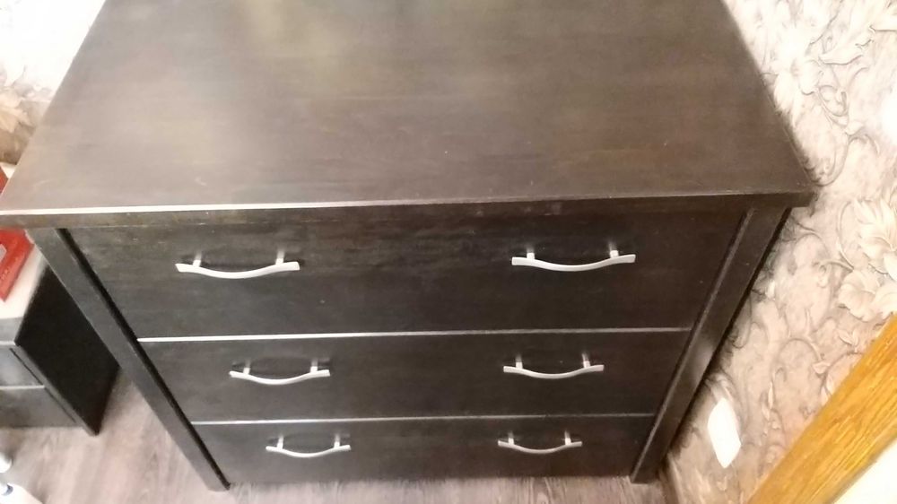 Комод натуральный массив бука бренд  Эстелла цвет венге