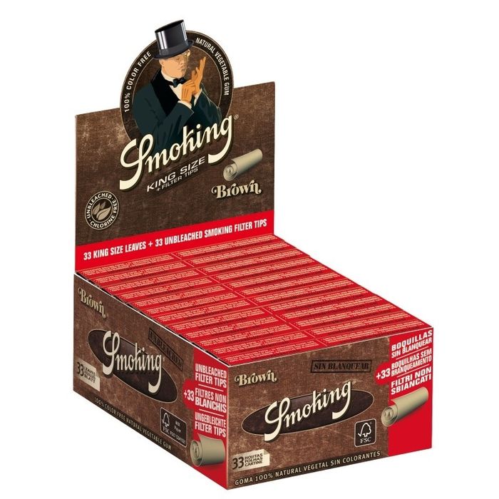 Papel Smoking Brown KS + Tips