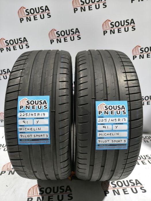 2 pneus semi novos 225-45R17 Michelin - Oferta dos portes
