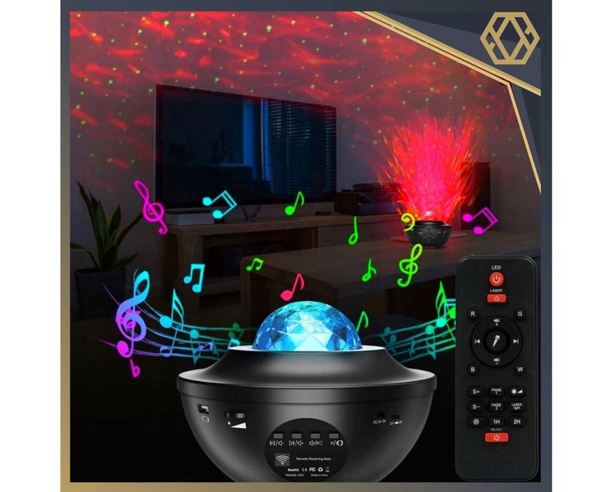 Projektor Gwiazd dla Dzieci Rzutnik Kosmosu Głośnik Bluetooth + Pilot
