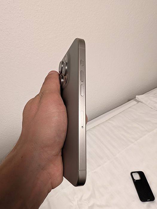 iPhone 15 Pro 128 GB Natural Titanium – idealny stan, bateria 91%