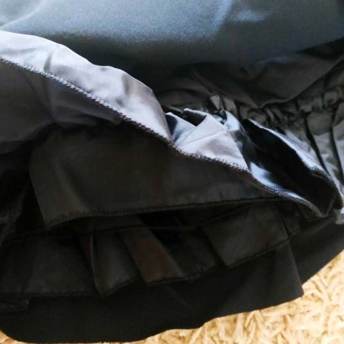 Юбка нарядная на девочку юбка с поясом на резинке золотая 152-158