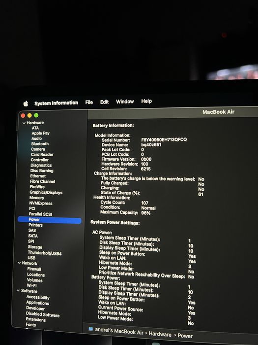 Macbook Air M3 256gb 8gb Ram