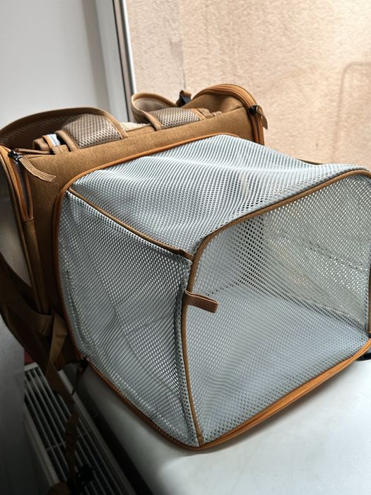 Plecak-transporter dla kota lub małego psa z wysuwaną przestrzenią