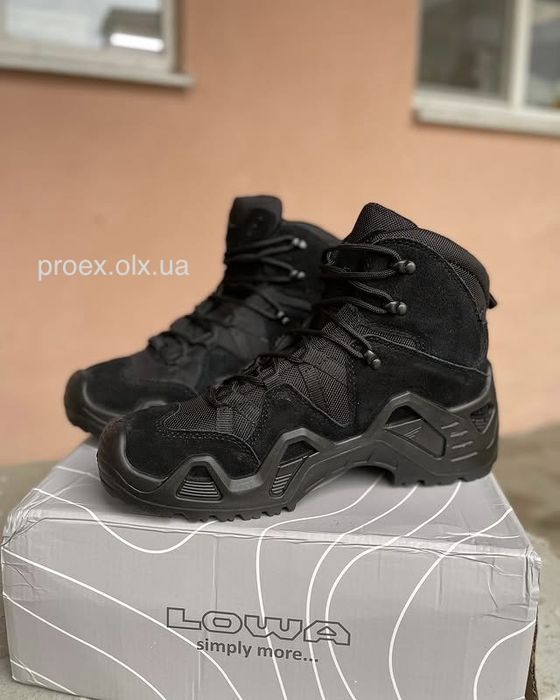 Тактичні черевики LOWA Zephyr GTX MID TF Black Gore-Tex військові берці 39-45 Поліція