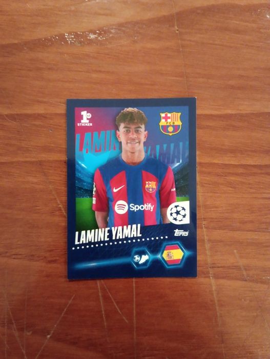 Lamine yamal, sticker 138, Champions league 23/24, topps