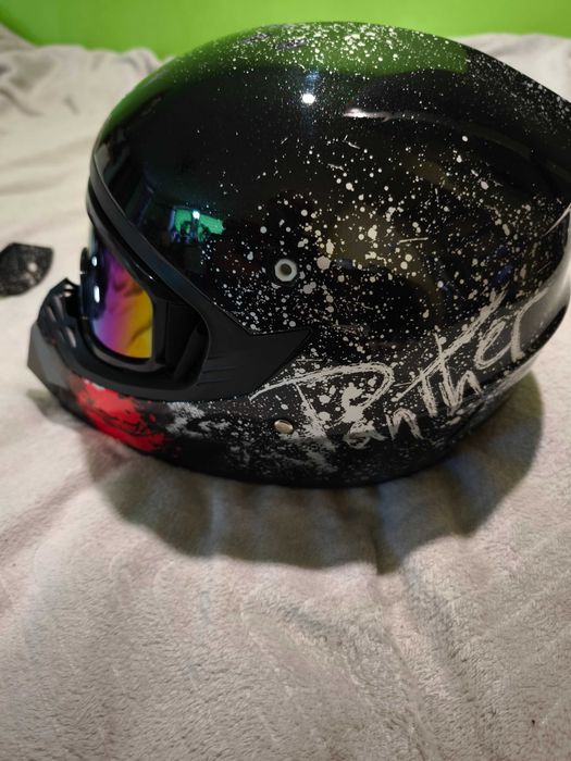 Kask typ cross ORZ-26 roz.M (56-58) +gogle, motor, rower, skuter, hulajnoga