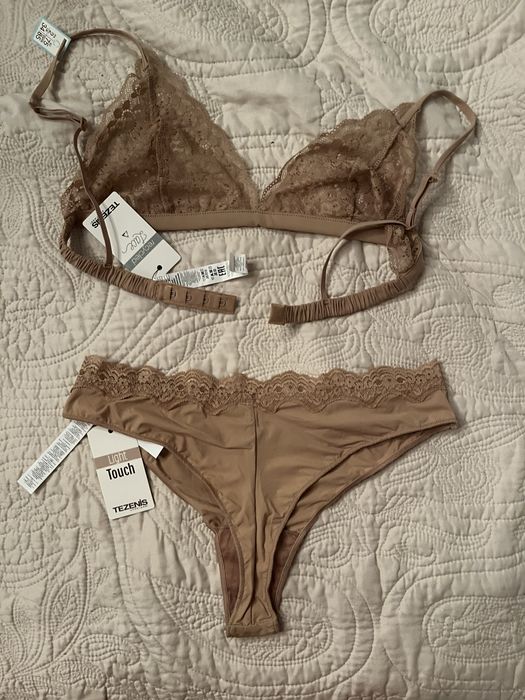 Tezenis komplet Phard stanik i stringi 75C/S brąz