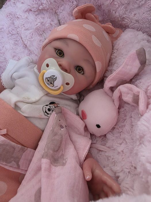 Bebé Reborn Menina todo em Silicone Sólido Completo 45 cm