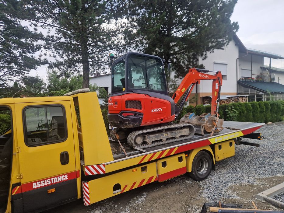 Pomoc Drogowa 24h Żywiec transport laweta do 10ton koparek wózków