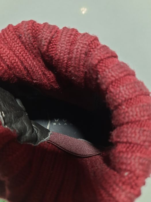 Бордові високі чоботи-панчохи Voile Blanche made in Italy 38