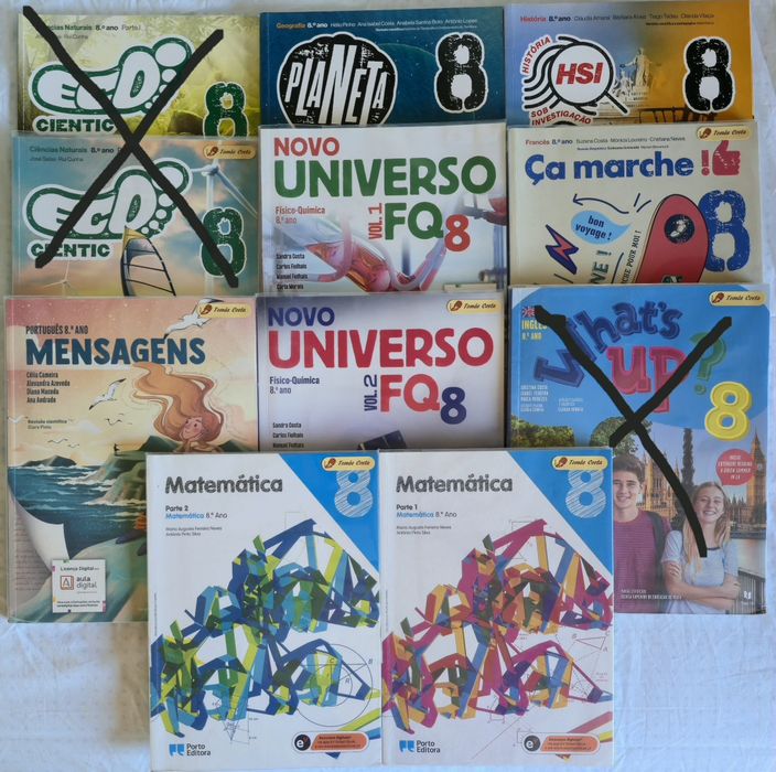 Manuais escolares 8 ano