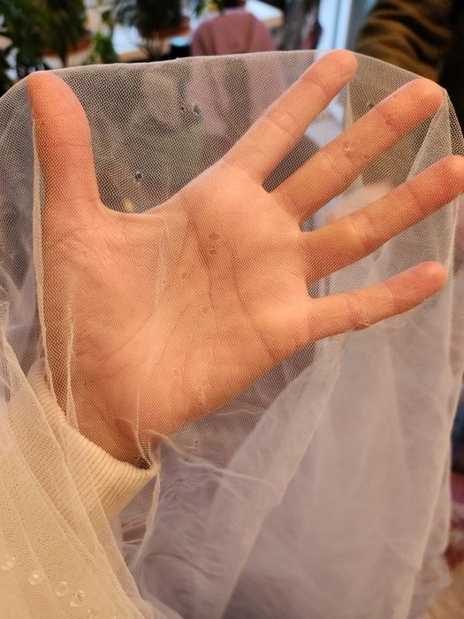 Фата весільна кремова