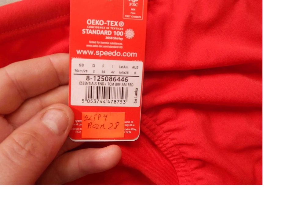 PROMOCJA DO 20.03!->Kąpielówki Sli..py dziecięce Speedo czerwony 70/28