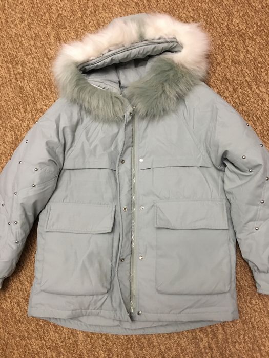 Классная куртка женская зима размер где то 46-50 есть замер как новая