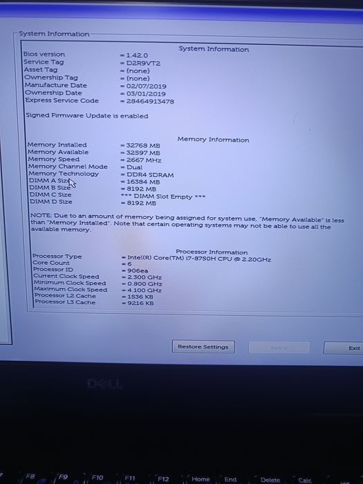 Laptop DELL Precision 7530/ i7-8750H/1200Gb ssd/32gb ram /nvidia p1000