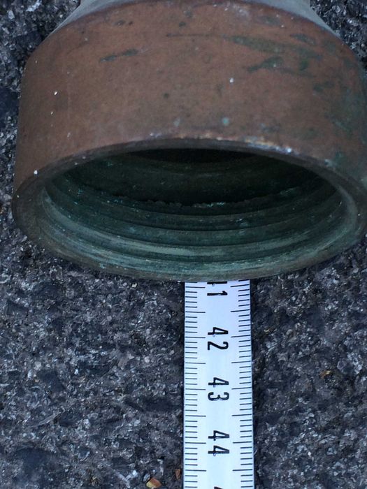 Agulheta ou Ponta de Mangueira de Incêndio em Cobre e Latão