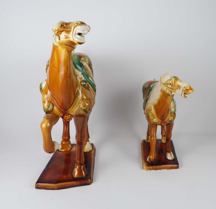 Cavalos da China - Cerâmica policromada