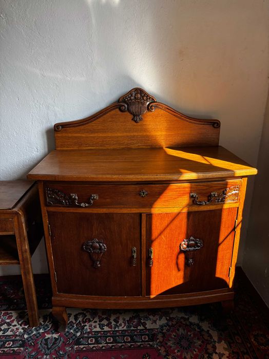 Komoda dębowa bufet pomocnik dąb Szwecja skandynawski vintage antyk