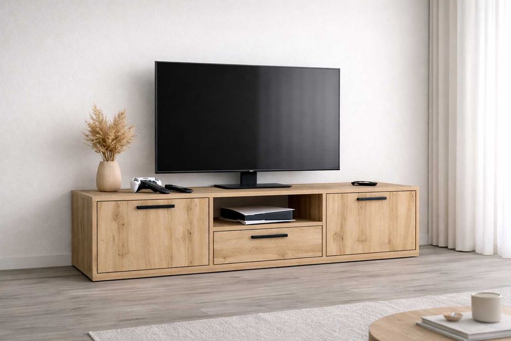 ТВ тумба, тумба під ТВ напольна з дверцятами та шухлядою.