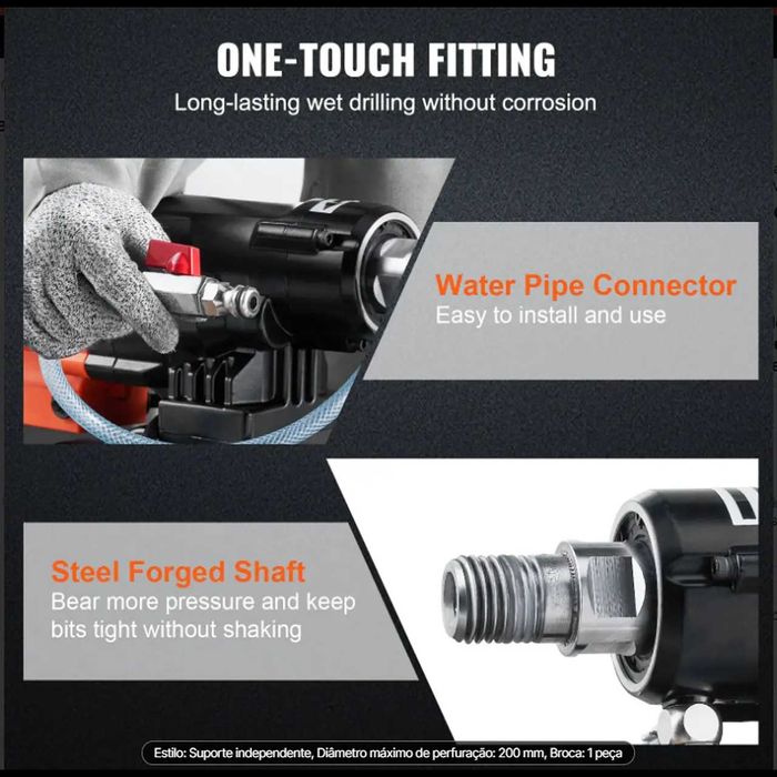 D12- Máquina de perfuração de mármore  255mm 2500w COM BROCA