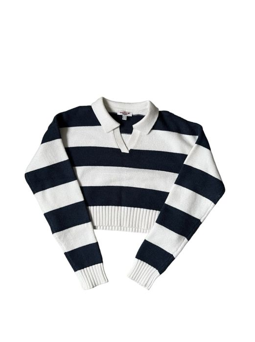 Топ в біло-синю полоску