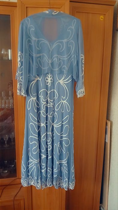 Sukienka popielata z bolerkiem 46-48