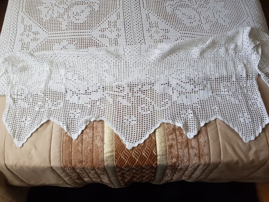 Colcha edredom em crochê.