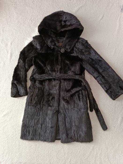Розкішна шуба з натурального хутра сурка ( польова норка) Розмір M/LL