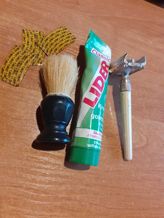 Maszynka do Golenia  plus  żyletki Pędzel Krem do Golenia PRL